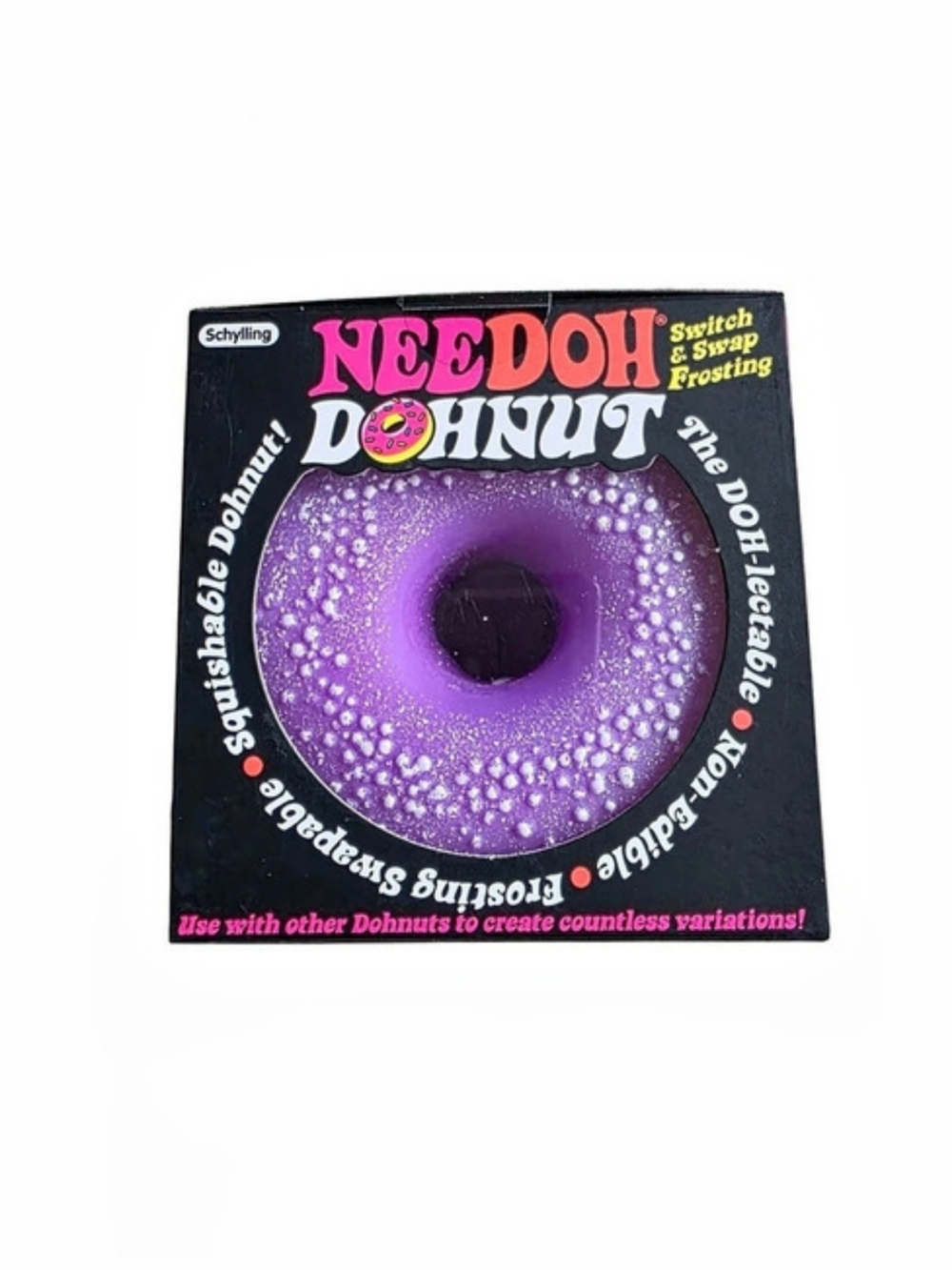 Schylling Needoh Donut Purple & Yellow Sensory Toy
